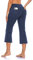 MOVE BEYOND Damen Yogahose 3/4 Sommerhose Caprihose Leicht Sporthose Butterweiche Jogginghose mit Taschen, Blau, L