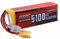 SUNPADOW Batterie Lipo 4S 14,8 V 70 C 5100 mAh avec prise XT90 pour quadricoptère RC Airplane hélicoptère FPV Model Racing Hobby