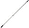 Novaliv Manche de Balai Télescopique 79-130 cm - Tige Universelle en Métal Argenté Avec Filetage Allemand - Manche de Rechange