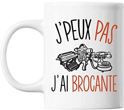 Planetee Mug Brocante j'Peux Pas Blanc