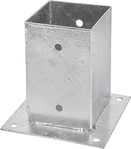 Geakv Bracket für Pfosten, verzinkt, 90x150x2 mm, Silber, Metall, Bodenmontage