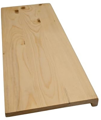 Hilwood - Fensterbank Renovierungsstufe Treppenstufe 30 mm Fichte, geölt o. natur (Breite: 40 cm, geölt, Länge: 80 cm)