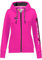 M.Conte - Felpa da donna con cappuccio, colore: Nero/Rosa con cappuccio, Colore: rosa., XL