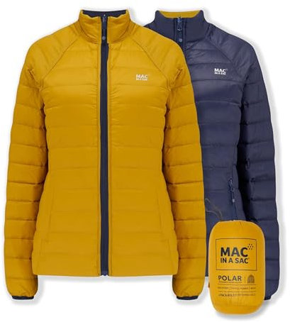 Mac in a Sac - Polar - Packable Women's Down Jacket - Navy Mustard - XL