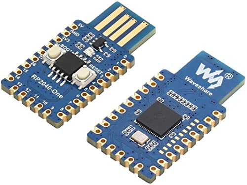 Waveshare RP2040-One 4MB Flash MCU Board Basierend auf Raspberry Pi RP2040 Mikrocontroller Chip, Pico-Like MCU Board Onboard USB-A Stecker, Unterstützt C/C++, MicroPython