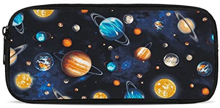 Kuiaobaty Kinder Kinder Federmäppchen Schulbedarf Aufbewahrungstasche Teenager Niedlich Federmäppchen Mädchen Junge Große Stifttasche, Planets, Schulranzen
