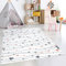 payé Teppich Kinderzimmer - Cream - 140x200cm - Spielteppich Pastellfarben Bunte Herze Punkte Kinderteppich Kurzflor Weich