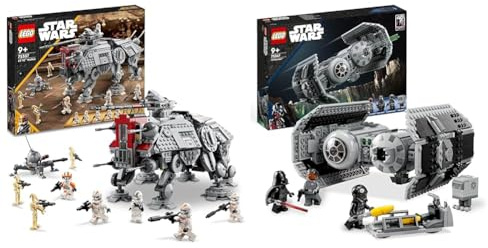LEGO 75337 Star Wars Le Marcheur at-Te, Jouet, Construction de Figurines de Droïdes & Star Wars Le Bombardier TIE, Kit de Maquette à Construire, Vaisseau avec Figurine de Droïde Gonk et Minifigurine