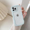 QLTYPRI Compatible with iPhone 12 Pro Max Case,Cute Curly Wave Frame Clear Case for Girls Women,Transparent Soft Silicone TPU Bumper Shockproof Protective Phone Cover for iPhone 12 Pro Max- Light Blue