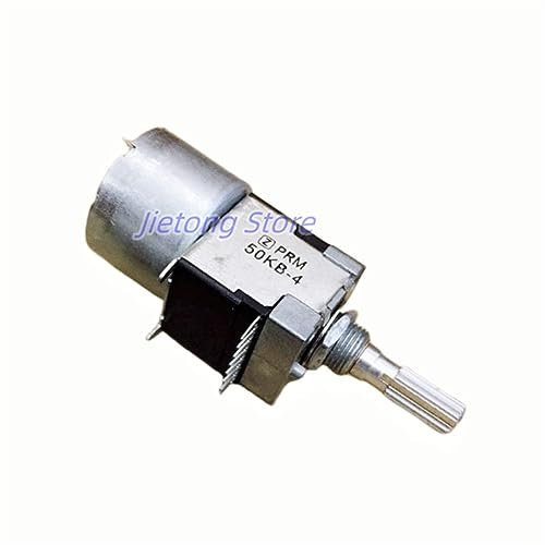 10PC RK168 Motor Machine Drive Volume Potentiometer 8Pins B50K B100Kx2 Stereo Amplifier Dual Channel Axis Length 25MM Plum Shaft (Size : 50K Ohm)