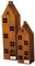 Boltze Alba Laterne Haus braun 60-90cm 2tlg