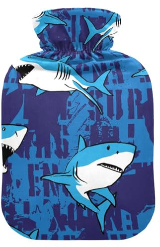 Graffiti Vintage Haie Wärmflasche und Bezug, weich, warm, für Winter, Bett, Hand, Hals und Schultern, 1 l