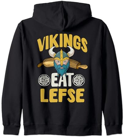 Vikings Eat Lefse - Motif Great Lefse Lover avec rouleau à pâtisserie Sweat à Capuche