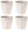 Espresso Coffee Cups Mini Tea Glasses 90ml Porcelain Modern Mugs Coffee Shot Demitasse Hot Cold Drinks Cup Tumblers Stackable Stoneware for Home Office Gift, Set of 4 (White)