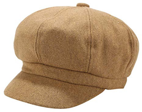 Damen Ballonmütze Schirmmütze Wintermütze Kappe Barett Winter Mütze Newsboy Herbst Winter Barett Maler Mütz Bakerboy Schiebermütze Newsboy Cap