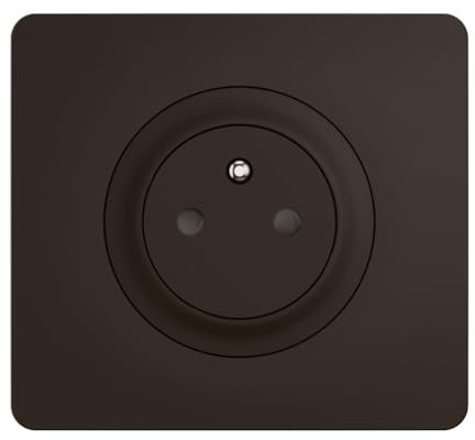 LEGRAND - Prise Electrique Murale avec Terre Céliane Surface Confort avec Plaque - Prise Affleurante avec Socle Rétractable - Noir