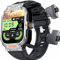 Reloj para hombre inteligente militar deportivo con auriculares Bluetooth inalámbricos, llamada clara integrada, reloj TWS, reloj deportivo para hombre, smartwatch llamada IP67, impermeable, reloj
