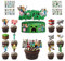26 Stück Tortendekoration Cake Topper Set + 4 Blätter Temporäre Tattoos für Kinder, Kuchen Deko, Muffin Deko, Tortenaufleger Cupcake Topper Deko, Kindergeburtstag Party Geburtstag Deko