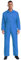 Mufeng Men's Wear Resistant Work Coveralls Turn-Down Collar Long Sleeve Work Overalls Jumpsuits Blue L