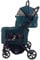 Doppelter Haustier-Buggy Für 2 Kleine Und Mittelgroße Katzen Und Hunde, Faltbarer Katzen-Buggy, Hunde-Buggy, Trolley, Jogger, Reise-Spazierwagen Mit Abnehmbaren Trägern, Aufbewahrungskorb,Blau