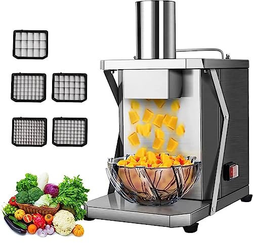 Commercial Vegetable Slicer Electric Vegetable Cutter Machine 304 Stainless Steel Vegetable Chopper Dicer Slicer Cutter Electric Food Vegetable