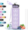 Botella Agua, Botella Agua 1 Litro, Botella Agua Gimnasio con Pajita, a Prueba de Fugas, Botella Agua Motivacional con Marca de Tiempo, Botella de Agua para Senderismo, Yoga, Correr, Ciclismo, Acampar