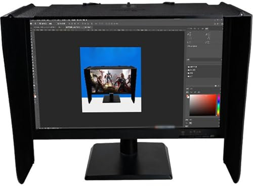Parasole per Monitor Video, Paraluce per Monitor per Computer, Antiriflesso Pieghevole, Larghezza 41-71 Cm Visiera Parasole, per Stampa e Ritocco Design, Parasole per Computer Desktop e Laptop