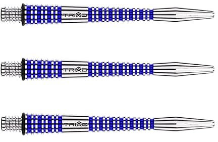 WINMAU Dart Shaft - Triad RX Aluminium Dart Stems - 1 Set pro Packung (insgesamt 3 Dart-Schäfte) - Professionelles Dartzubehör - Blau Medium Schäfte