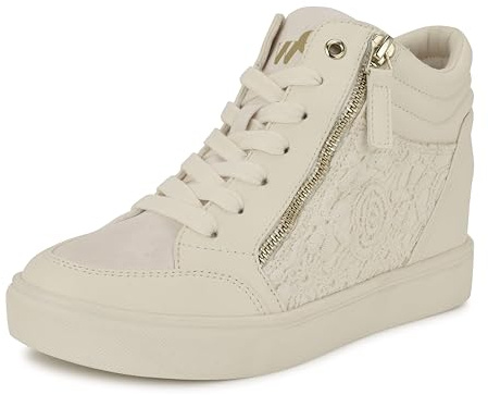 Nine West Women's Tons Wedge Sneaker, Ivory Lace Multi 151, 6.5