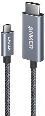 Anker HDMI to USB-C Cable, 4K@60Hz HDR, Ultra Fast USB-C to HDMI Cable Nylon Braided with Advanced Shielding, Thunderbolt 5/4/3, for MacBook, iPad, iPhone 16/15, HD TV & More (0,9m)