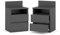 MRBLS_HOME Nachtischschränke 2er Set - Nachttisch 40x59x32 cm (B/H/T) - Nachttischschrank für Schlafzimmer - Nachtkommode mit Schubladen - Beistellschrank - Schlafzimmer Nachttisch 2er set (Grau Matt)