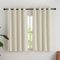 NICETOWN Rideaux Thermiques Panneaux Décoration de Petite Fenêtre à Oeillets Tissu Doux Lumineux Bloquer pour Chambre Maison Cuisine, L 140 x H 145 cm, Beige Clair, Lot de 2