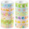 Fyfjur 12 Rollen Washi Tape Ostern, Ostern Washi Tape Set Selbstklebendes, Hasen Karotten Osterei Washi Tape Kinder, Deko Klebeband für DIY Handwerk, Verpackung Ostern, Scrapbooking, Geschenk(15MMx5M)