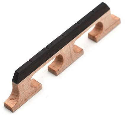 Chevalet de banjo en érable et ébène, pont de banjo en érable et ébène, ajustement universel, pièces de rechange pour banjo résonance acoustique améliorée (5 cordes)