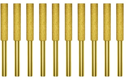 10pcs Chainsaw Sharpener Chainsaw Sharpening Grinding Stones Chainsaw Burr Grinding Stone File for Sharpening Chainsaw