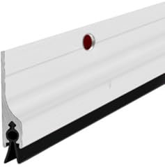 Metal Door Draft Stopper Bottom,Aluminium Mice Sweep Windscreen Dust Seal Stripping,Underdoor Draught Excluder Blocker,Seals Sweep Strip for Doors (White1,85 * 3.6CM)