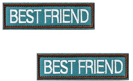 2 Stück Service Dog Best Friend Patches Hook and Loop Emblem Taktische Stickerei Patch für Diensthunde,Arbeitshunde,Hundegeschirr,Führungshunde,Taktisch Service Hund,Mittelgroße und Große Hunde