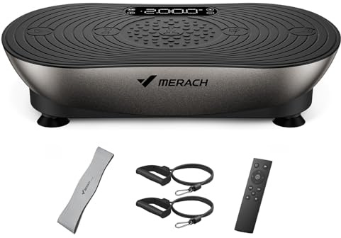MERACH V33 Pro High Frequency Vibration Plate Exercise Machine | 99 Speed Levels, LED Touchscreen, 5 Smart Programs, Built-in Bluetooth Speaker, Quiet Design, Home Relaxation Workout