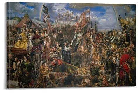 Jan Matejko Herausragende Gemälde (Sobieski in Wien), exquisites Poster, Wandkunst, Leinwanddrucke, Kunstwerke, Schlafzimmer, Wohnzimmer, Dekoration, 40 x 60 cm