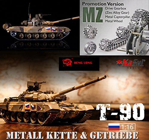 HENG LONG | RC Panzer T90 1:16 |mit Metall Getriebe METALLKETTE Rauch Sound|Olaydo.de
