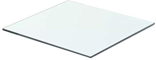 yorten Regalboden Glas Transparent Stärke 8 mm Glasboden Einlegeboden Glasablage Glasregal Ersatzteile 40 x 30 cm (L x B) Tragfähigkeit 15 kg