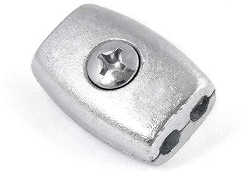 2 x 3 mm Egg Shape Rope Clip Clamp Fixing Loose Ends of Wire, Jute and Polypropylene Ropes