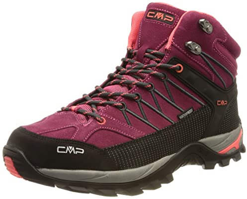 CMP Rigel Mid Wmn Trekking Shoes Wp, Scarpe da trekking Donna, Magenta Antracite, 36 EU