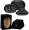 Mediadox 16x23cm (6x9) Auto Oval Lautsprecher/Boxen/Speaker Set von Hifonics (VX693) + MDF Gehäuse - 350 Watt MAX