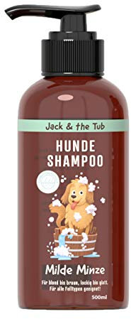 Jack & the Tub Hundeshampoo Milde Minze 500 ml – Shampoo für Hunde mit Conditioner und frischem Minz Duft