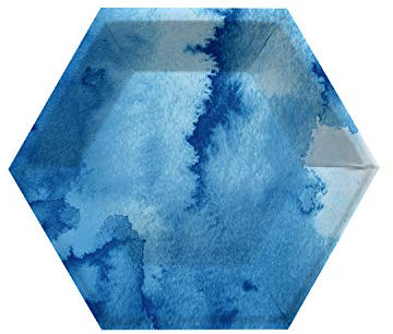 Hexagon Luncheon Plates, 8 | Blue | Disposable | 8 Pcs.