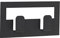 blomus Handtuchhaken VINDO Large, Handtuchhalter, Wandhaken, Stahl pulverbeschichtet, Black, 6 x 11 cm, 64179