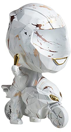 KHUY Svuotatasche Ingresso Nordico Centrotavola Moderno Design Svuota Tasche Soggiorno Ornamenti Organizzazione Interni Moto Locomotiva Modello Decorative Porta Caramelle (Color : White)