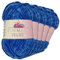 Wohnkult Himalaya 5 x 100 g Velvet Dolphin Wolle 40 Farben zur Auswahl Chenille Strickgarn Glanz Flauschgarn Accessoire Kleidung (90029 | Blau)