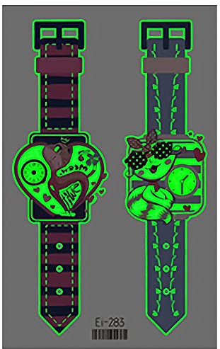 Sexy Cat Watch Temporäre Tattoos Leuchtende Kunstharz-Aufkleber, die im Dunkeln leuchten, Füllstoffe, Handwerk